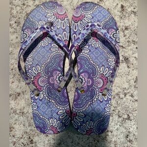 Vera Bradley Flip Flops Size 9-10